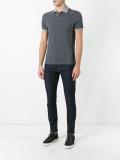 striped collar polo shirt