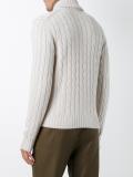 cable knit buttoned cardigan