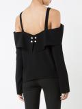 cut-off shoulders blouse
