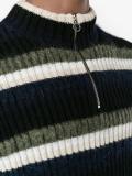 striped half-zip jumper