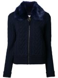 fur collar knit jacket