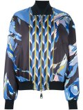 abstract print bomber jacket