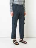 striped pocket pants