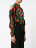 rose crop drawstring top 