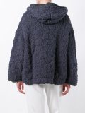 double knit hooded cardigan 