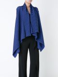 striped waterfall cardigan