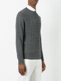 ribbed trim jumper