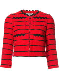 striped cropped jacket