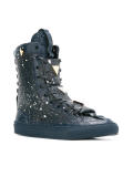 lace-up hi-top sneakers 