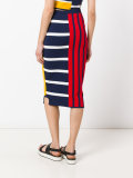 patchwork print midi skirt 