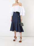 ruffled off shoulder blouse 