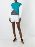 neoprene colour block sweatshirt