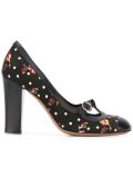 floral polka dot pumps