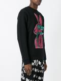 glitch bunny print sweatshirt