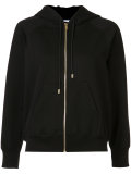 patches sleeves zipped hoodie