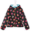 heart print rain jacket 