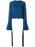 flared sleeve cropped jumper