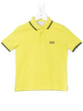 striped trim polo shirt