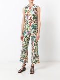 printed cropped trousers 