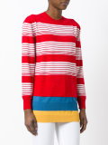 layered striped jumper