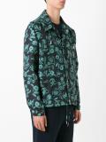 plants print hooded jacket