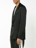 shawl lapel crossed blazer
