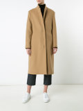 high neck midi coat