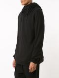 twirled neck hoodie