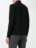 long sleeved knitted polo shirt