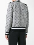 monogram print bomber jacket