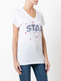 'star' print v-neck T-shirt
