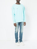 perforated detail sweatshirt
