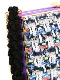 tasseled boucle clutch
