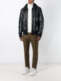 leather bomber jacket