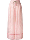 striped wide leg trousers