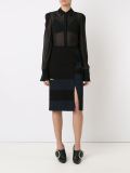 panelled mid-length skirt
