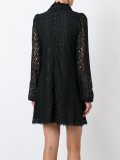 lace sheer ruffled dress