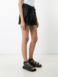 pinstripe lace shorts