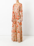 floral embroidered gown