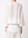 v-neck striped blouse