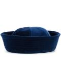 velvet panelled hat
