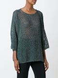 metallic sheer sweater