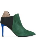 colour block stiletto boots