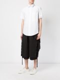 layered lace-up shorts