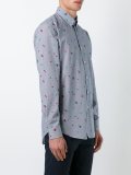 checked embroidered shirt