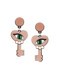 key motif earring