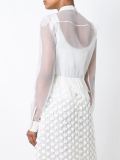 lace trim sheer blouse
