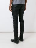 slim-fit zipper detailing jeans