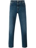 stonewashed straight-fit jeans