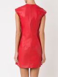 panelled leather dress